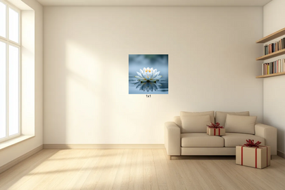 Elegante póster de nenúfar, arte mural botánico, decoración natural, decoración para salas de meditación, regalo para amantes de la naturaleza, estética del hogar.