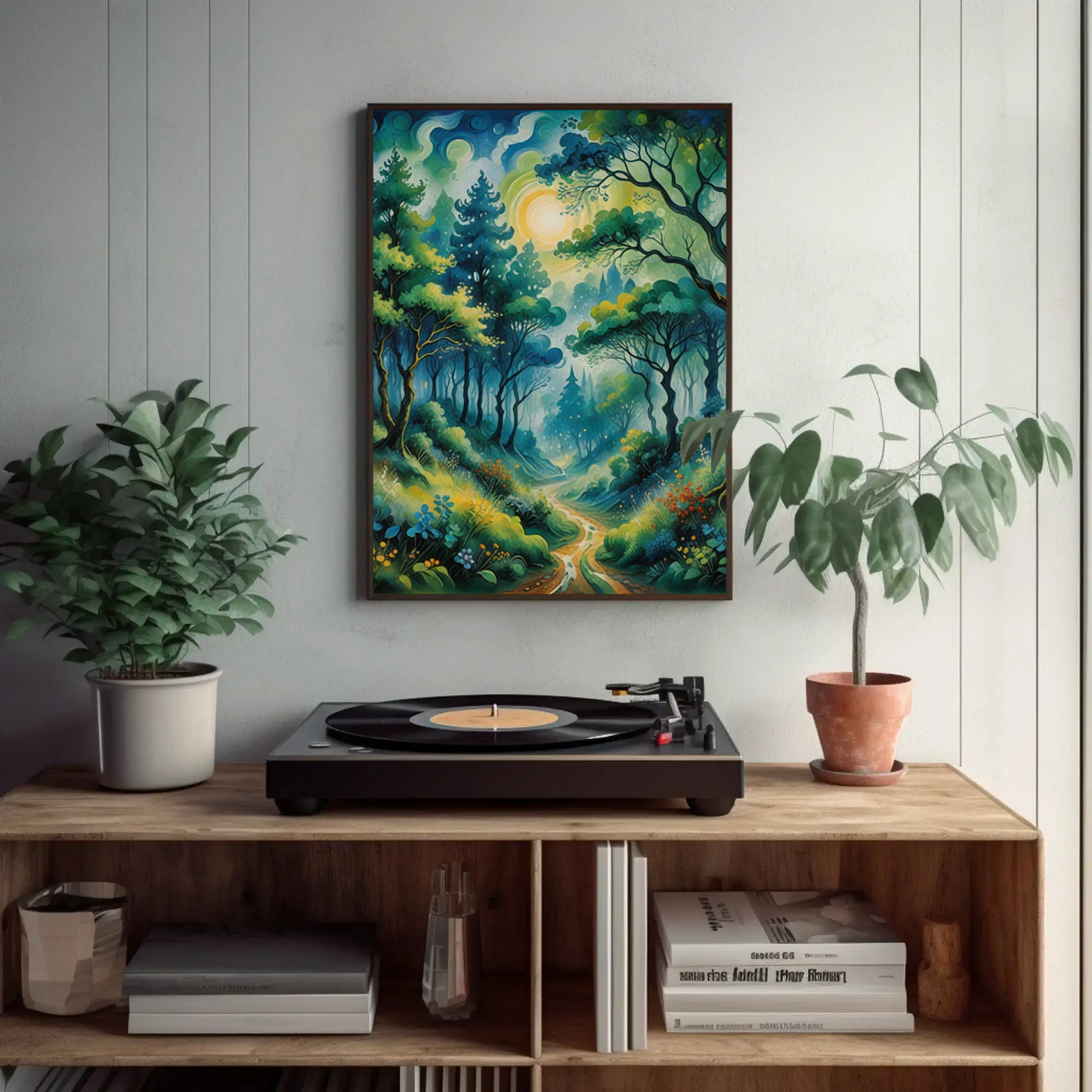 Descarga digital: Póster de naturaleza serena, decoración de pared mate, impresión de bosque, regalo para amantes de la naturaleza, arte ecológico, decoración relajante para el hogar.