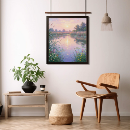 Pósteres verticales de naturaleza serena, arte mural tranquilo, decoración de paisajes florales, estética bohemia, regalo para amantes de la naturaleza, obra de arte para la sala de estar
