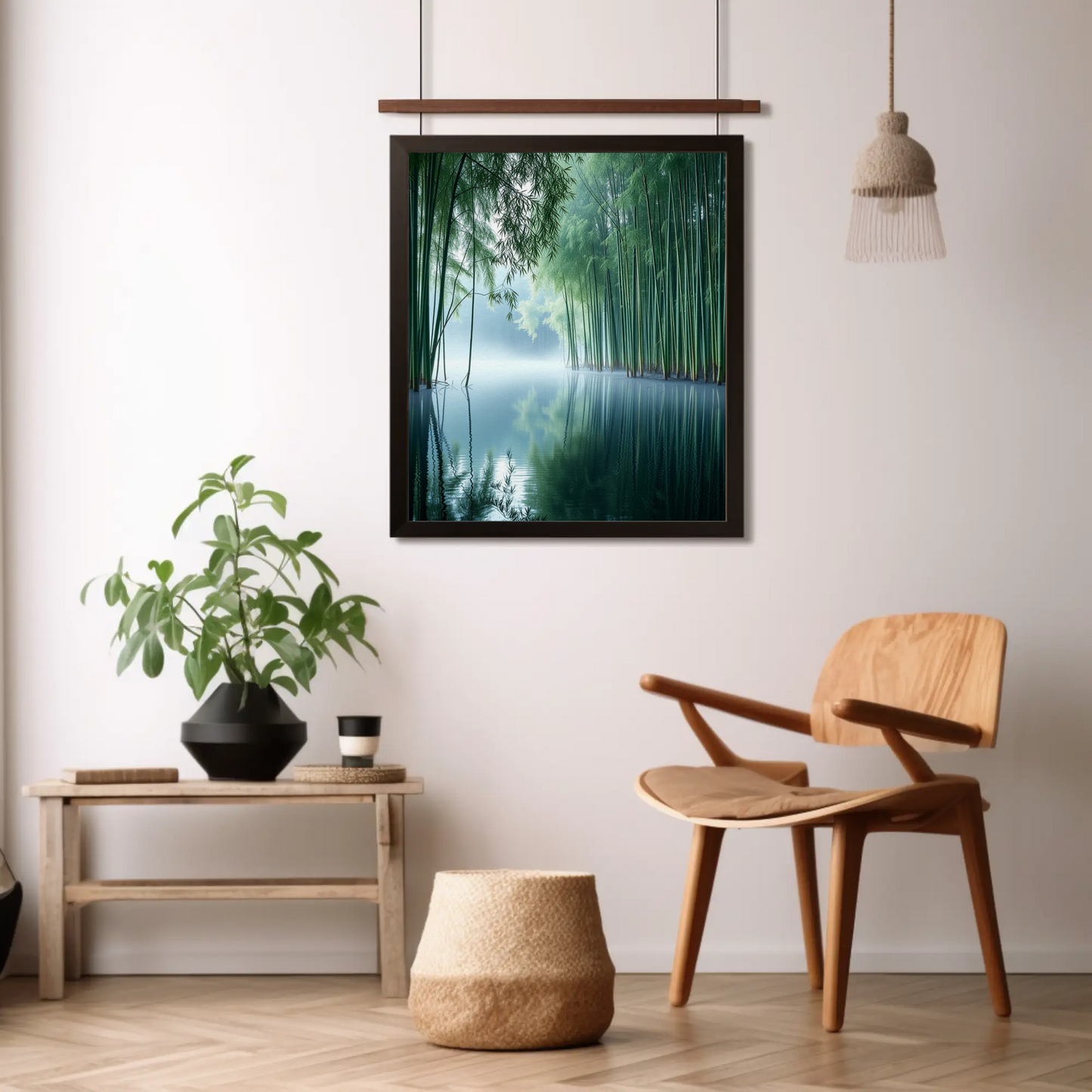 Téléchargement numérique : Impressions murales en bambou serein, décoration nature pour la maison, espace de méditation, chambre zen, affiche écologique, cadeau pour les amateurs de yoga