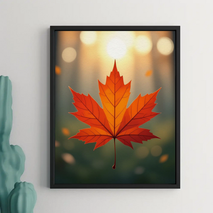 Digital download Poster Maple Leaf Design