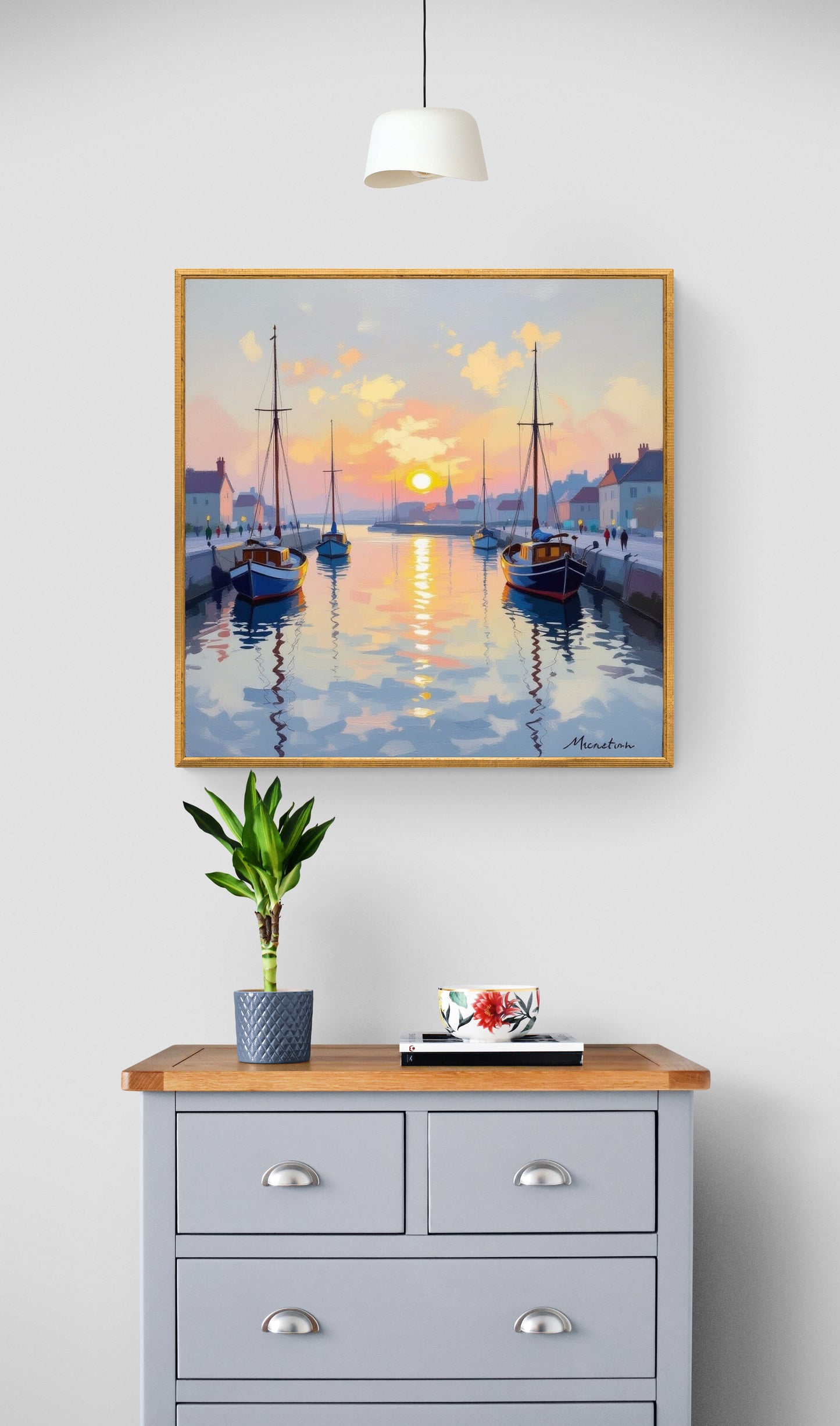 Watercolour Harbour Poster