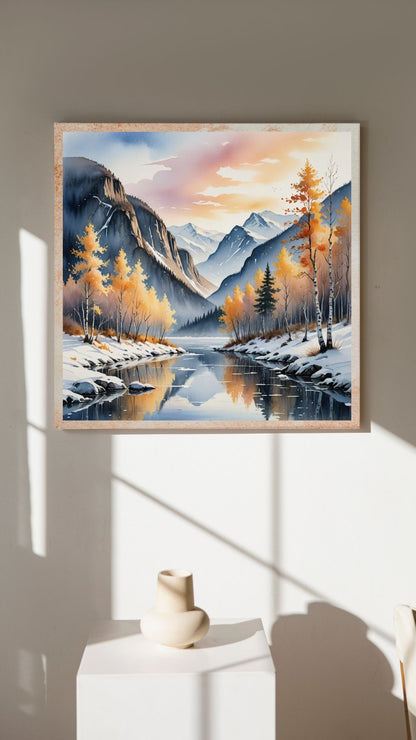 Digital download Posters - Landscape Norwegian Fjords