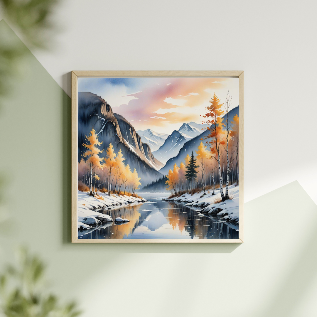 Digital download Posters - Landscape Norwegian Fjords