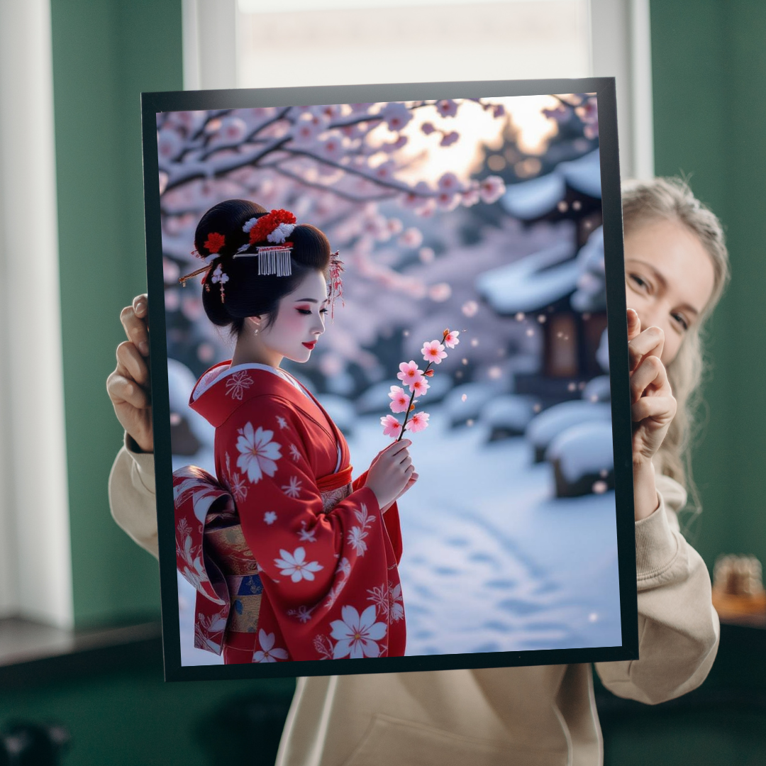 Digital download Japanese Floral Poster