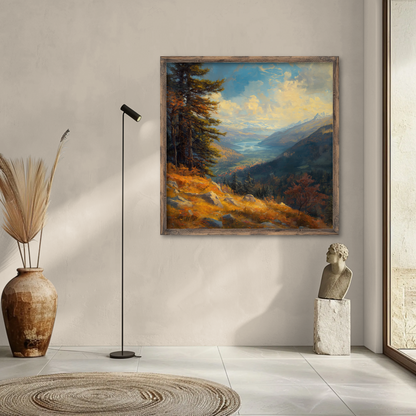 Posters - Scenic Mountain Valley Landscape