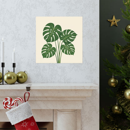 Digital download Poster Monstera Leaf Design