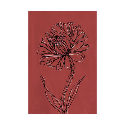 Vertical Poster - Artistic Floral Modern Wall Art Decor