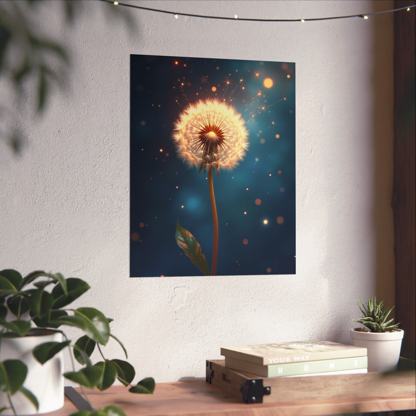 Digital download Dandelion Dream Matte Poster, Inspirational Wall Art, Home Decor, Nature Print, Gift for Her, Boho Wall Art