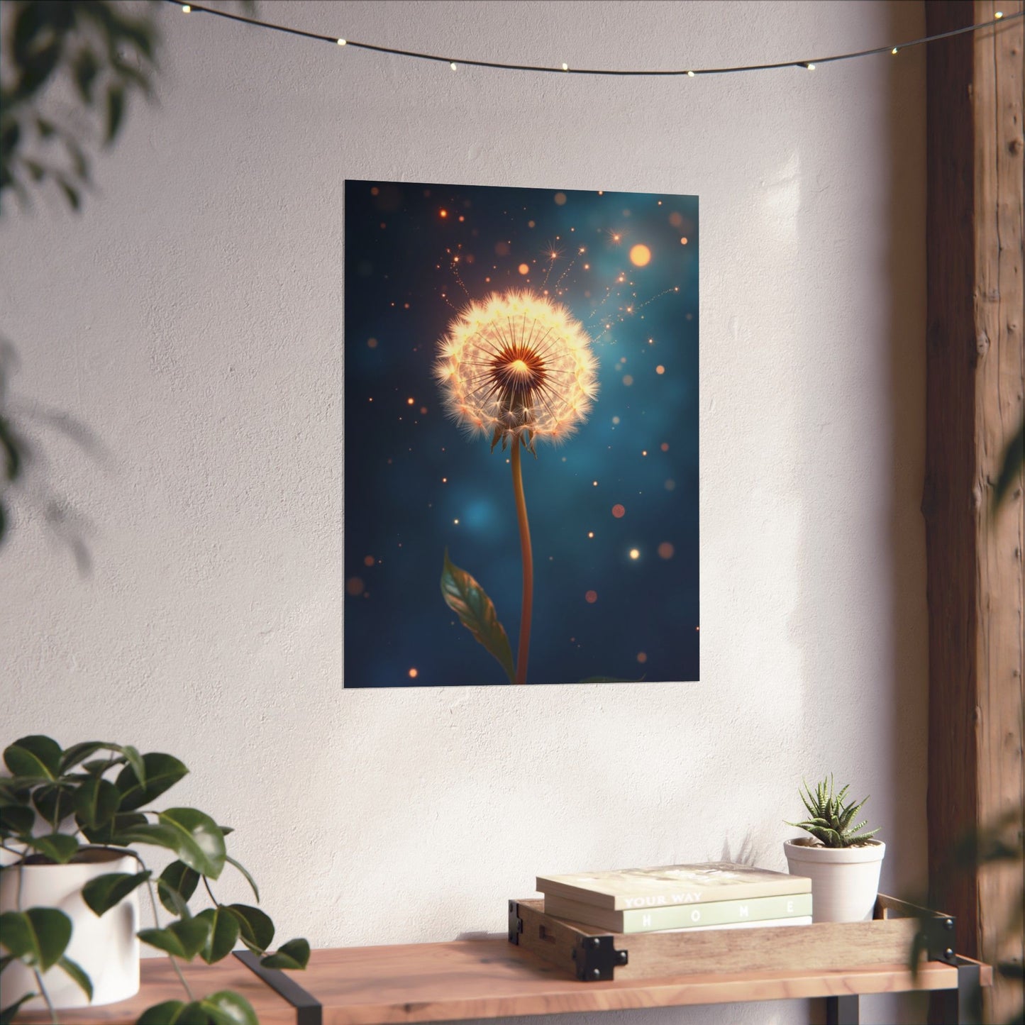 Digital download Dandelion Dream Matte Poster, Inspirational Wall Art, Home Decor, Nature Print, Gift for Her, Boho Wall Art