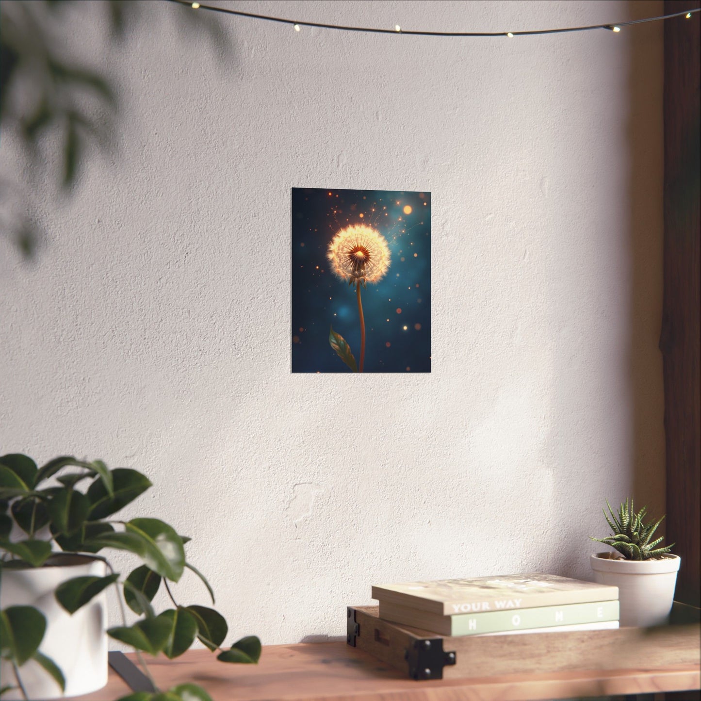 Digital download Dandelion Dream Matte Poster, Inspirational Wall Art, Home Decor, Nature Print, Gift for Her, Boho Wall Art