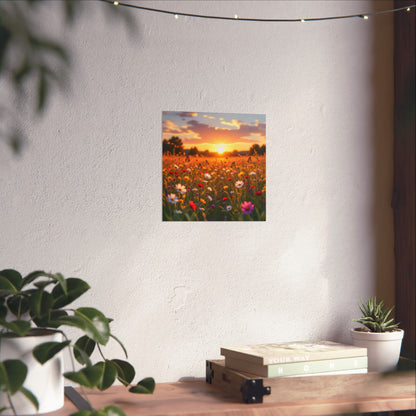 Digital download Landscape with Wildflowers and Butterflies Design