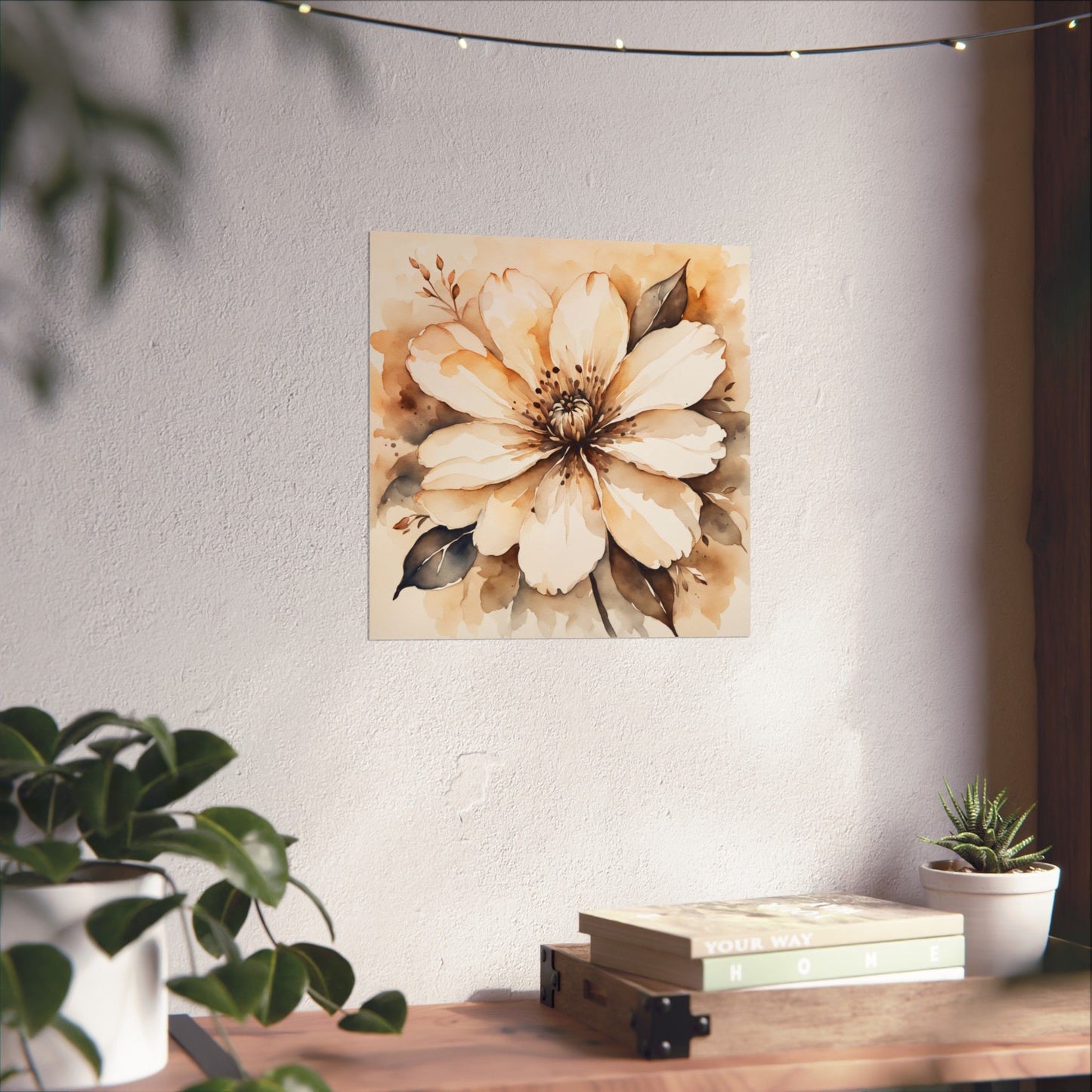 Descarga digital: Impresión de arte floral, decoración de pared mate, póster botánico moderno, arte estético para el hogar, arte de pared con flores, regalo para amantes de las flores.