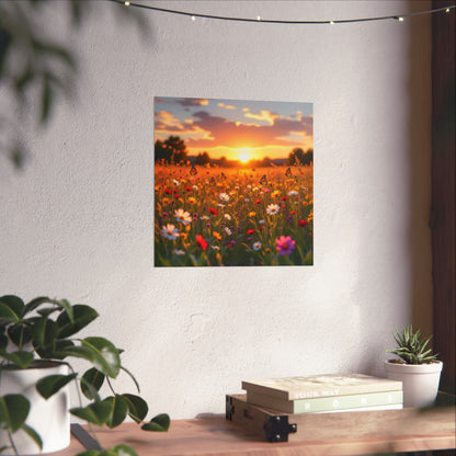 Digital download Landscape with Wildflowers and Butterflies Design