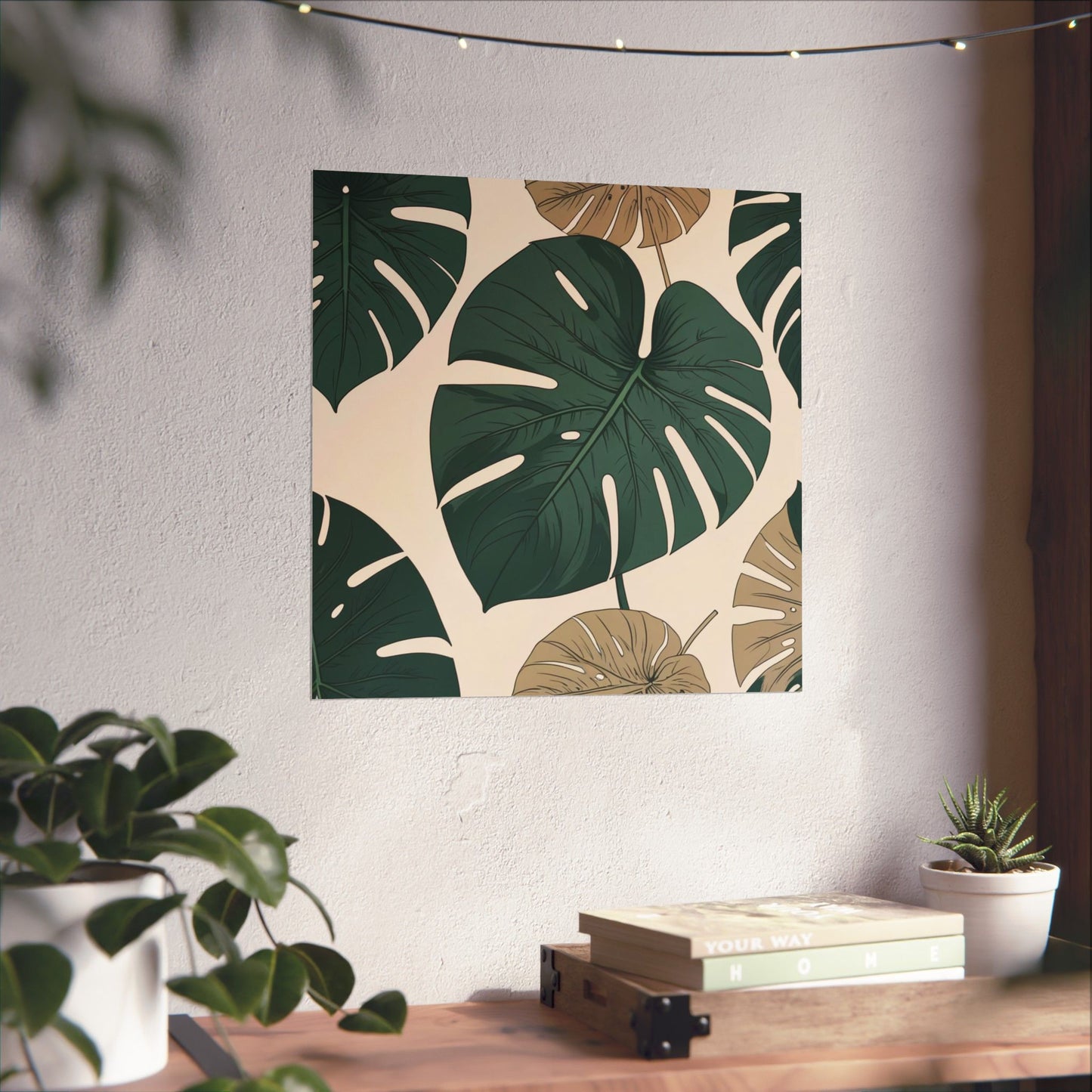 Poster - Tropical Leaf Wall Art, Boho Decor