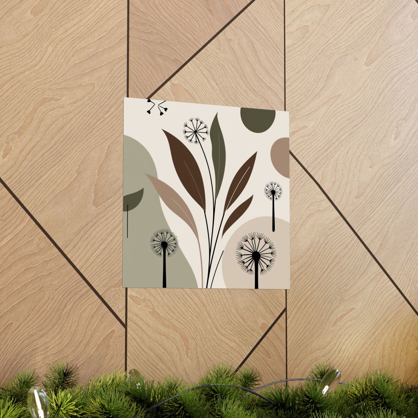 Póster mate, decoración de pared, ambiente natural, diseño de interiores modernos, estética bohemia, arte de pared bohemia, regalo para amantes de las plantas.