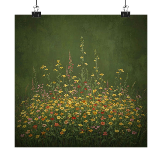 Vertical Posters - Vintage Wildflowers Design