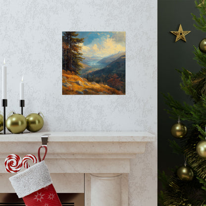 Posters - Scenic Mountain Valley Landscape