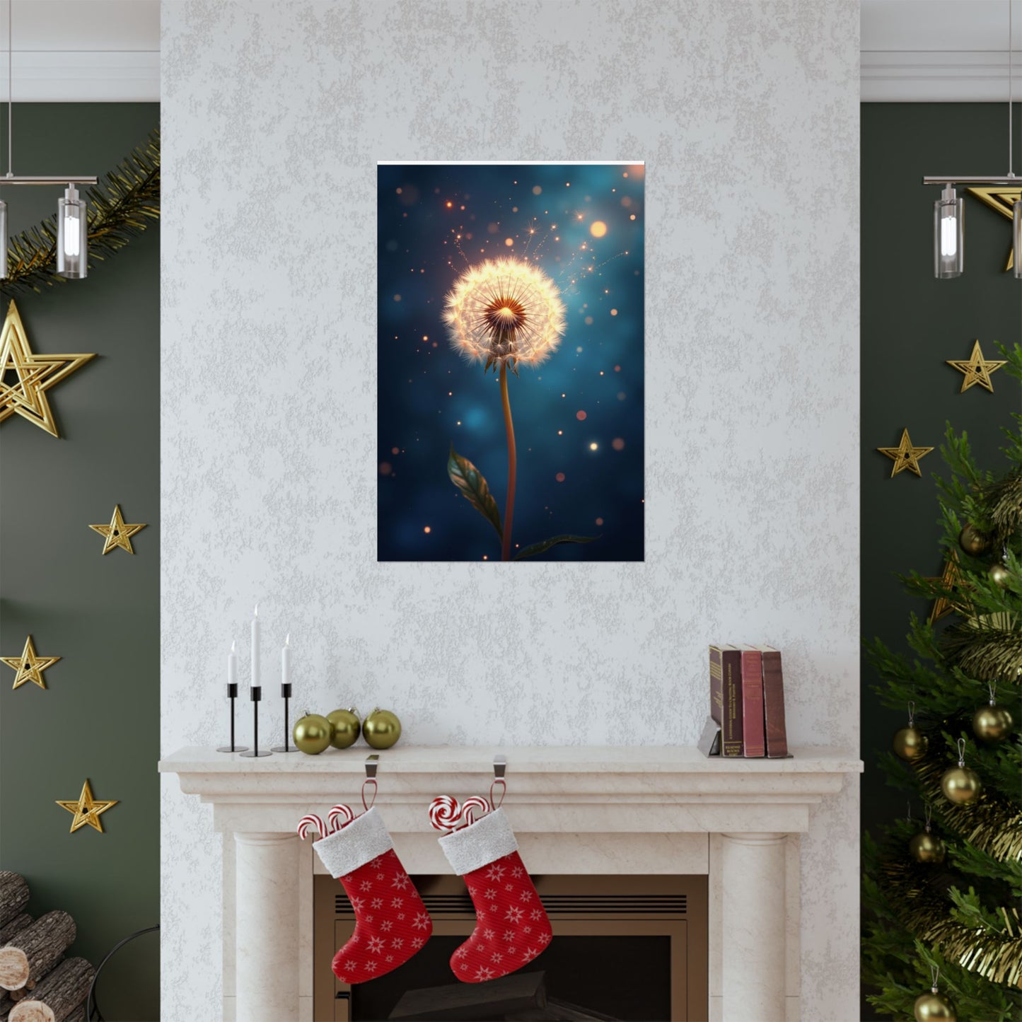 Digital download Dandelion Dream Matte Poster, Inspirational Wall Art, Home Decor, Nature Print, Gift for Her, Boho Wall Art