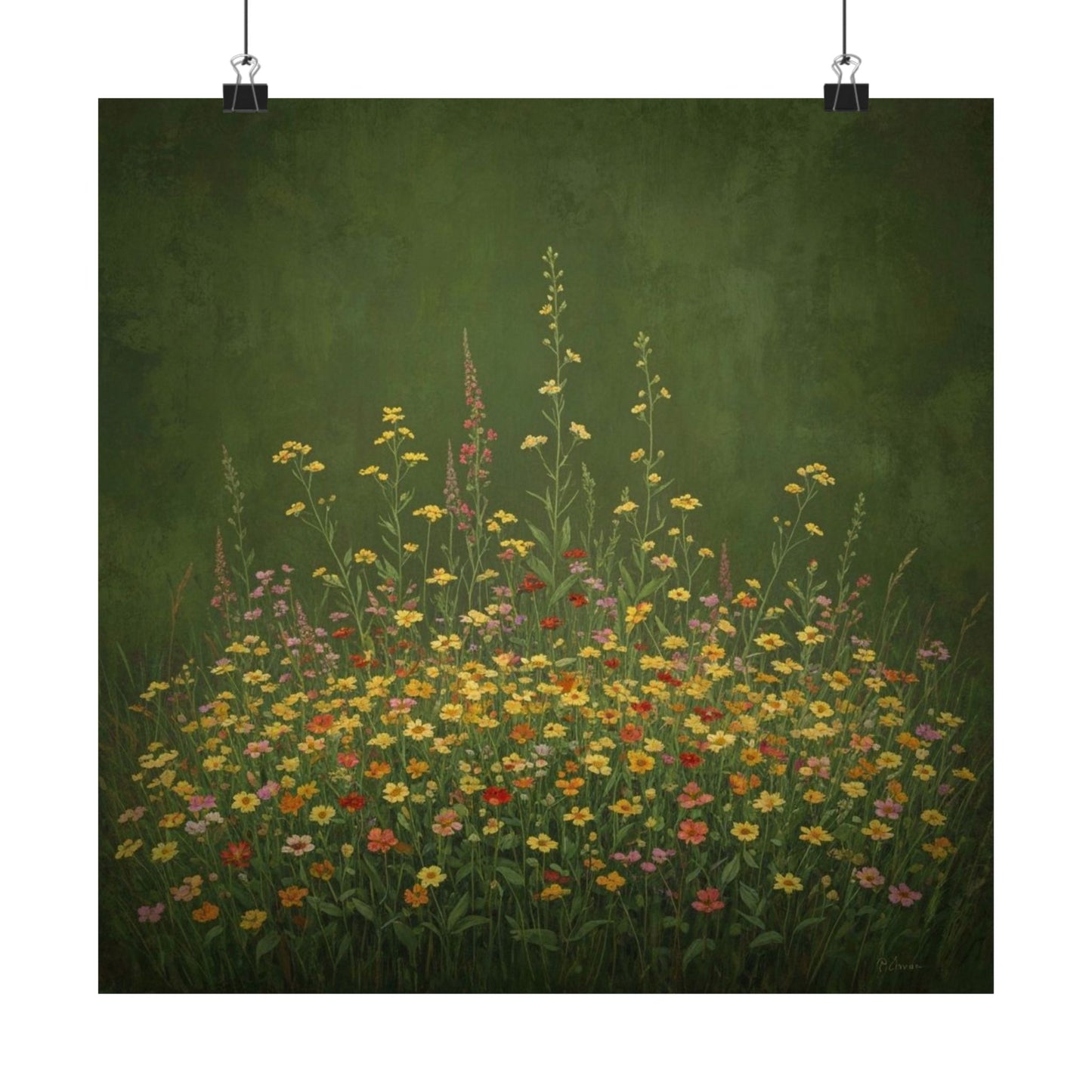 Digital download Vertical Posters - Antique Wildflowers Design