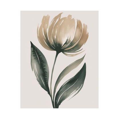 Téléchargement numérique : affiche florale élégante et mate, art mural minimaliste, décoration d'intérieur, cadeau pour elle, art mural de bureau, art inspiré de la nature