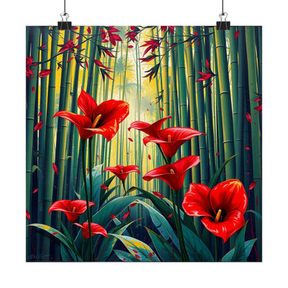 Póster de arte mural floral vibrante, decoración natural, estética del hogar, regalo para ella, arte mural bohemio, decoración primaveral del hogar.