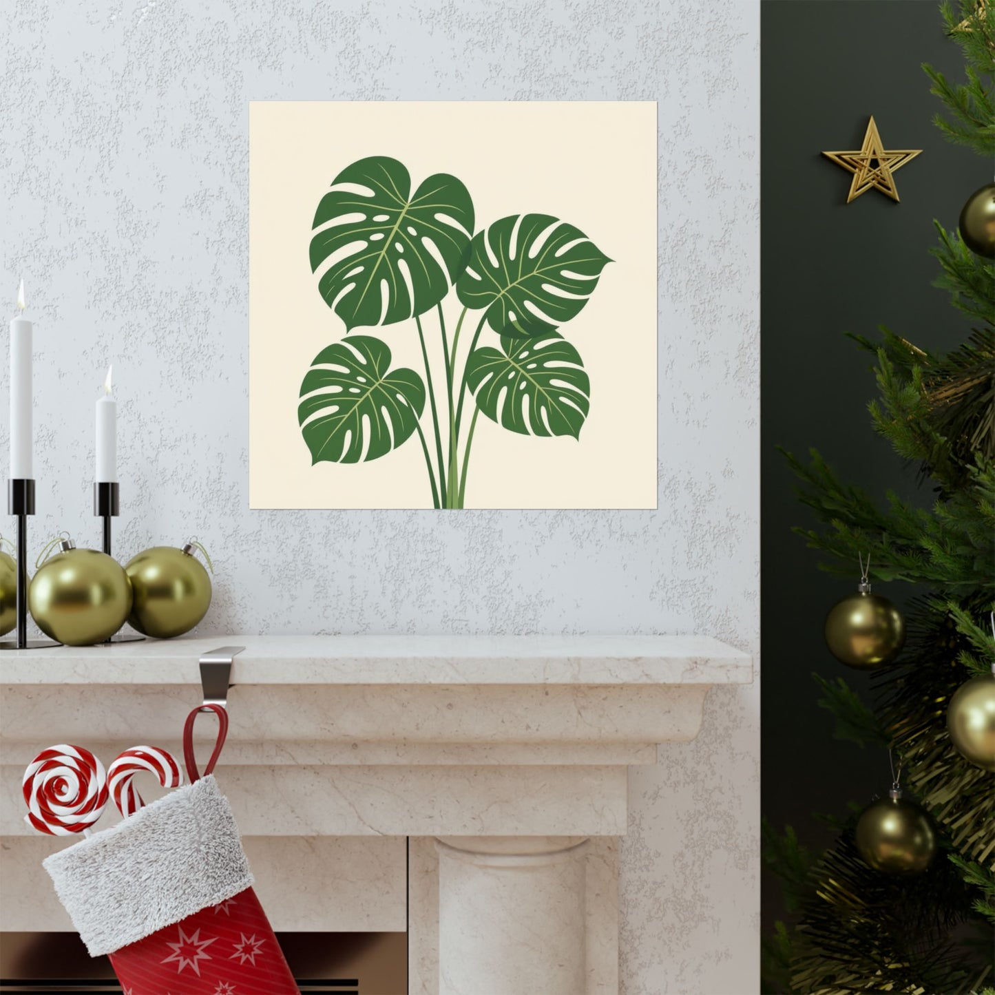 Digital download Poster Monstera Leaf Design