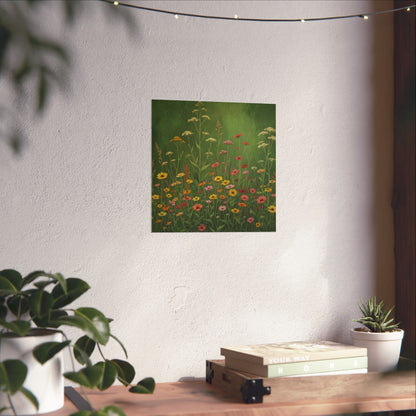 Vintage Wildflowers Poster