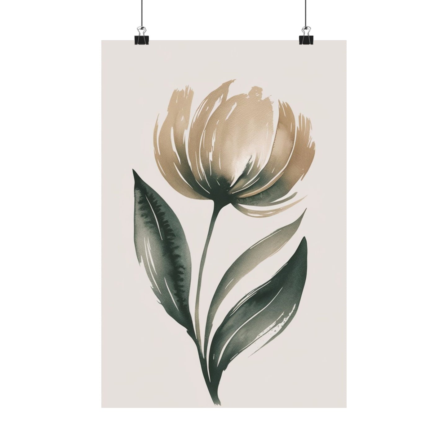 Téléchargement numérique : affiche florale élégante et mate, art mural minimaliste, décoration d'intérieur, cadeau pour elle, art mural de bureau, art inspiré de la nature