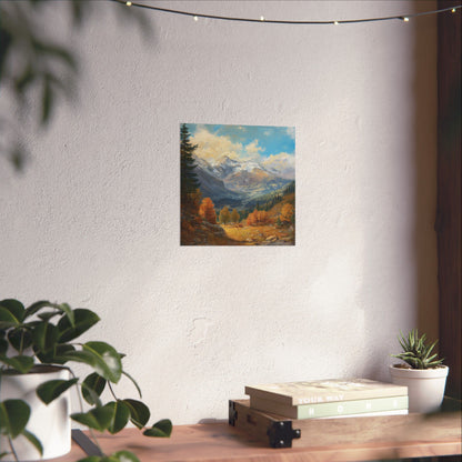 Posters - Scenic Mountain Valley Landscape