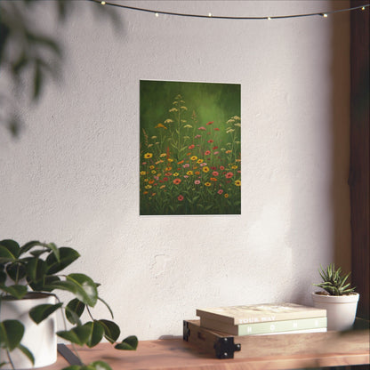 Vintage Wildflowers Poster