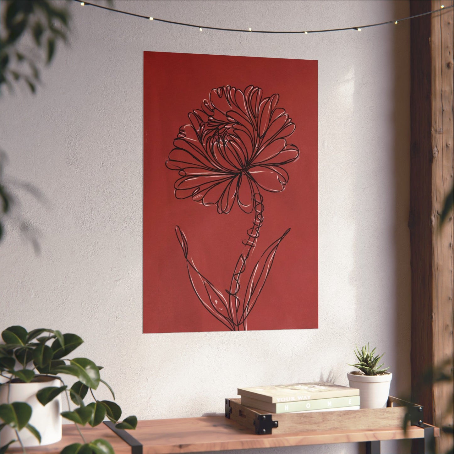 Vertical Poster - Artistic Floral Modern Wall Art Decor