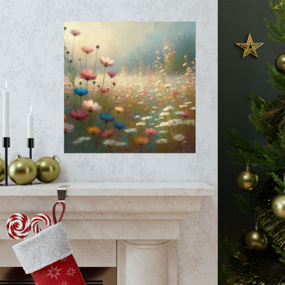 Serene Landscape Wall Art Print, Nature Decor, Floral Artwork, Home Decor, Gift for Nature Lovers, Spring Art Print