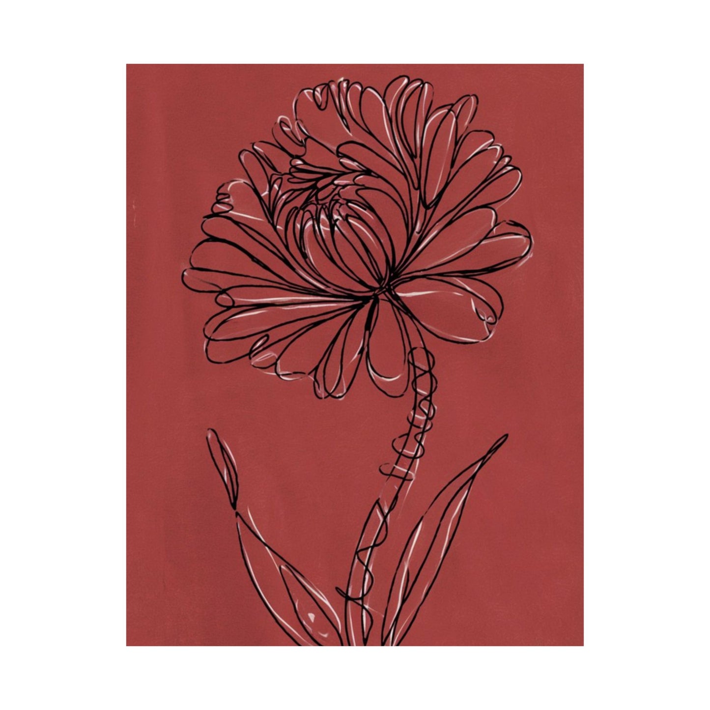 Vertical Poster - Artistic Floral Modern Wall Art Decor