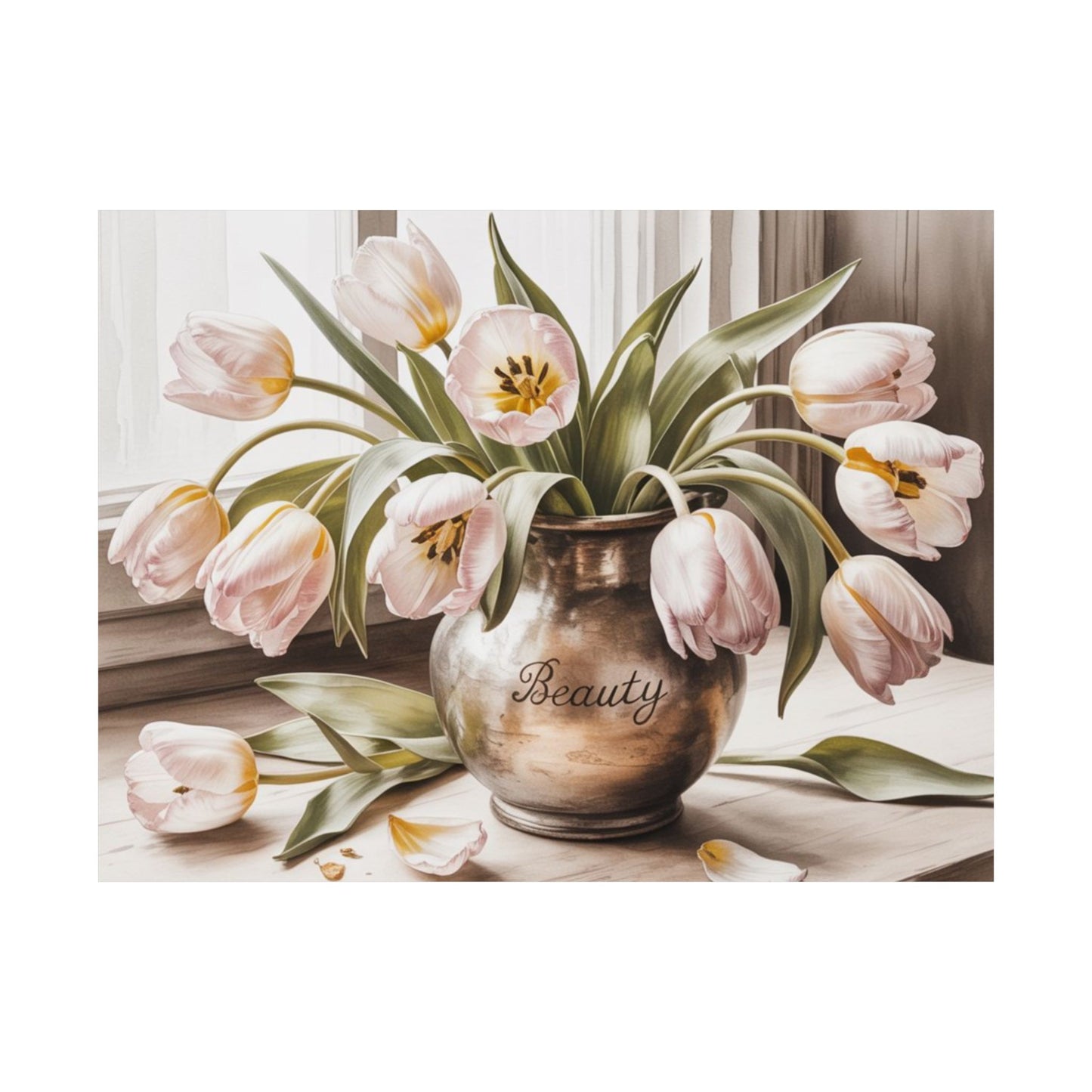 Digital download antique Tulips Poster