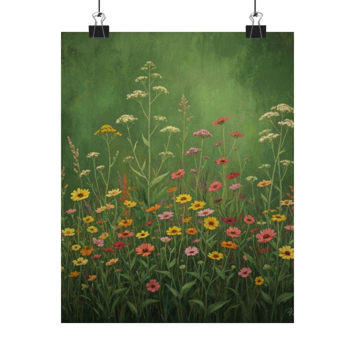 Vintage Wildflowers Poster