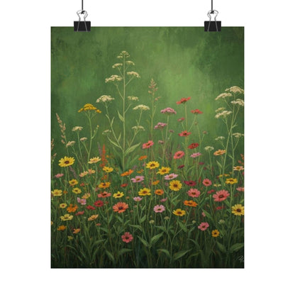 Vintage Wildflowers Poster