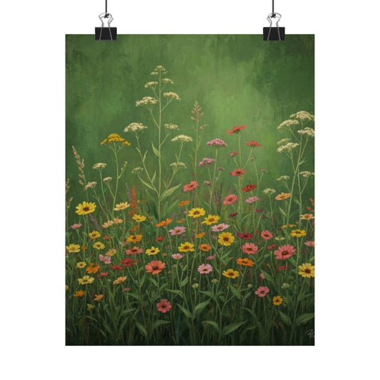 Vintage Wildflowers Poster