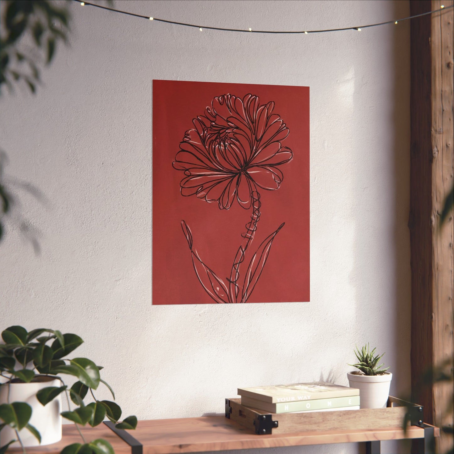Vertical Poster - Artistic Floral Modern Wall Art Decor