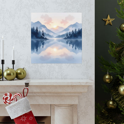 Serene Landscape Posters, Matte Art Prints for Home Decor, Nature Wall Art, Gift for Nature Lovers, Cozy Living Room Decor