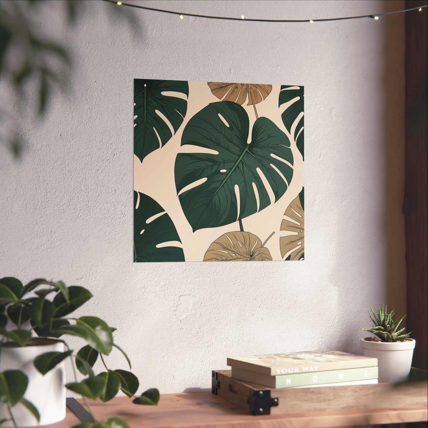 Poster - Tropical Leaf Wall Art, Boho Decor