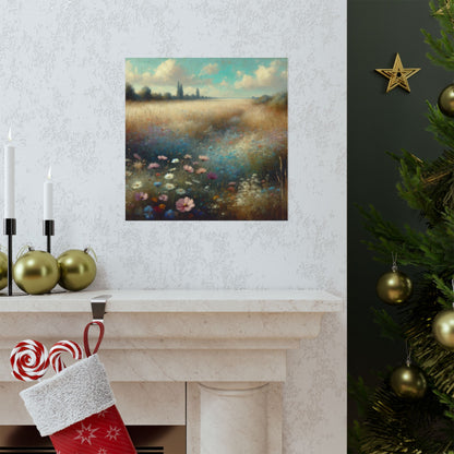 Digital download Serene Landscape Wall Art Print, Nature Decor, Floral Artwork, Home Decor, Gift for Nature Lovers, Spring Art Print