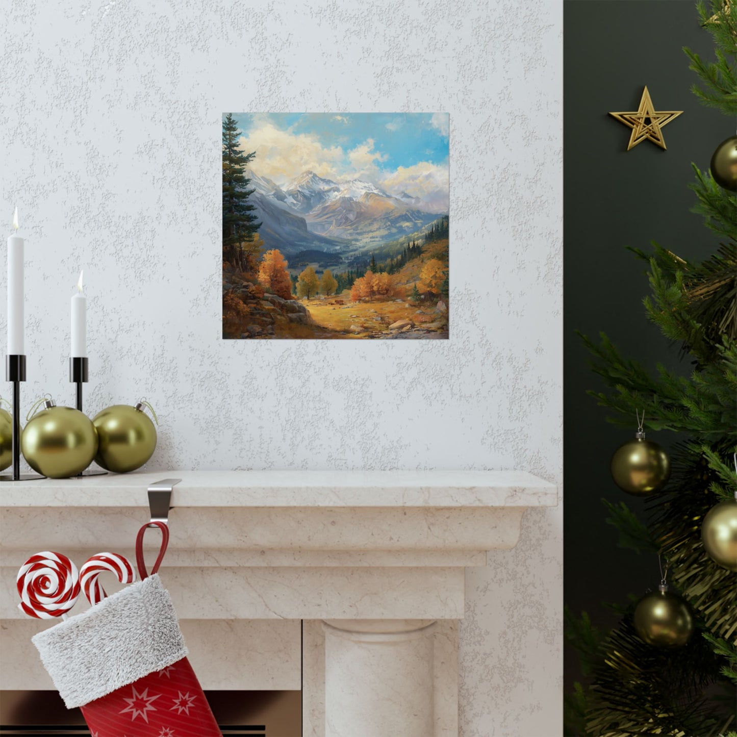 Posters - Scenic Mountain Valley Landscape