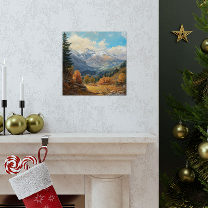 Posters - Scenic Mountain Valley Landscape