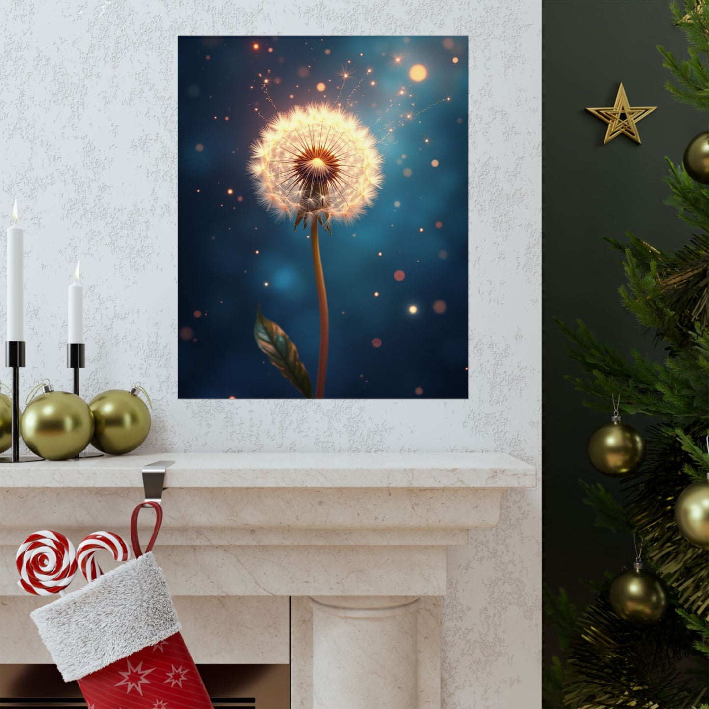 Digital download Dandelion Dream Matte Poster, Inspirational Wall Art, Home Decor, Nature Print, Gift for Her, Boho Wall Art
