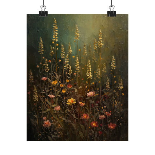 Vertical Vintage Wildflower Posters