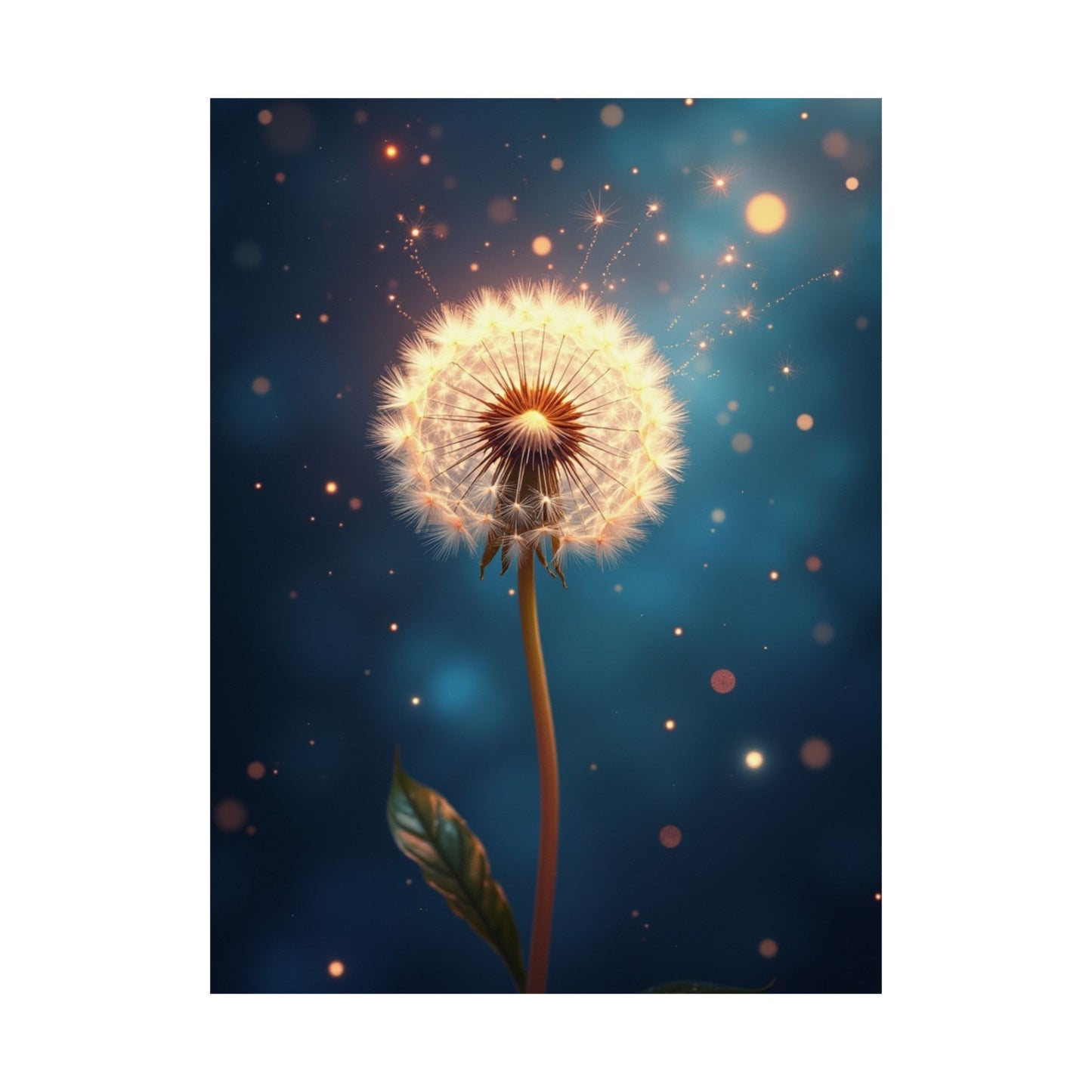 Digital download Dandelion Dream Matte Poster, Inspirational Wall Art, Home Decor, Nature Print, Gift for Her, Boho Wall Art