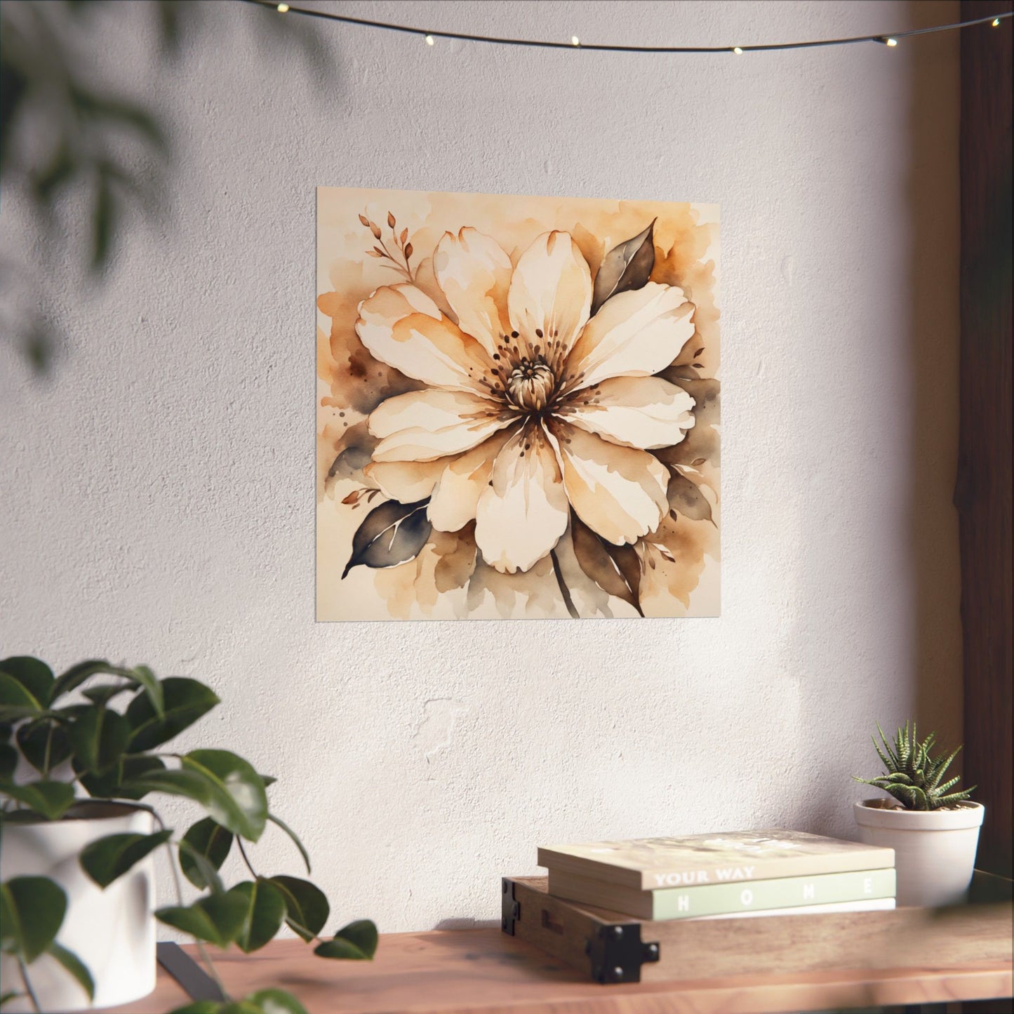 Descarga digital: Impresión de arte floral, decoración de pared mate, póster botánico moderno, arte estético para el hogar, arte de pared con flores, regalo para amantes de las flores.