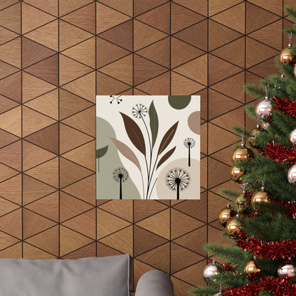 Póster mate, decoración de pared, ambiente natural, diseño de interiores modernos, estética bohemia, arte de pared bohemia, regalo para amantes de las plantas.