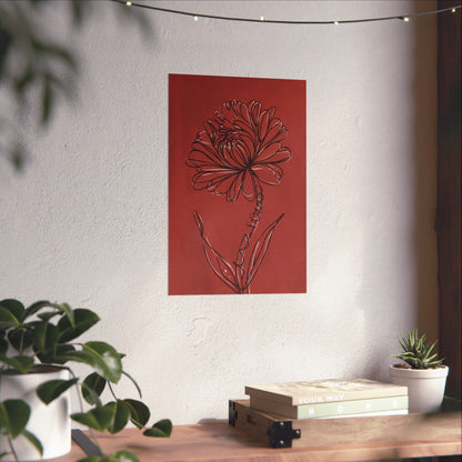 Vertical Poster - Artistic Floral Modern Wall Art Decor